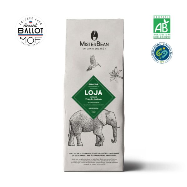 Café en grain BIO et équitable SPP 1kg - MisterBean - Loja d'Equateur - 100% arabica