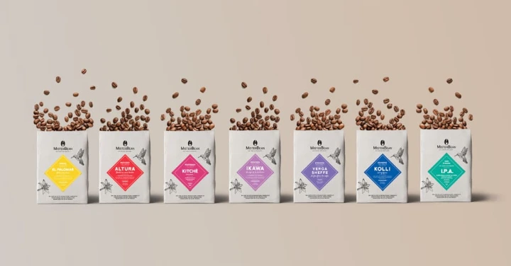 paquets de café en grain MisterBean ouvert