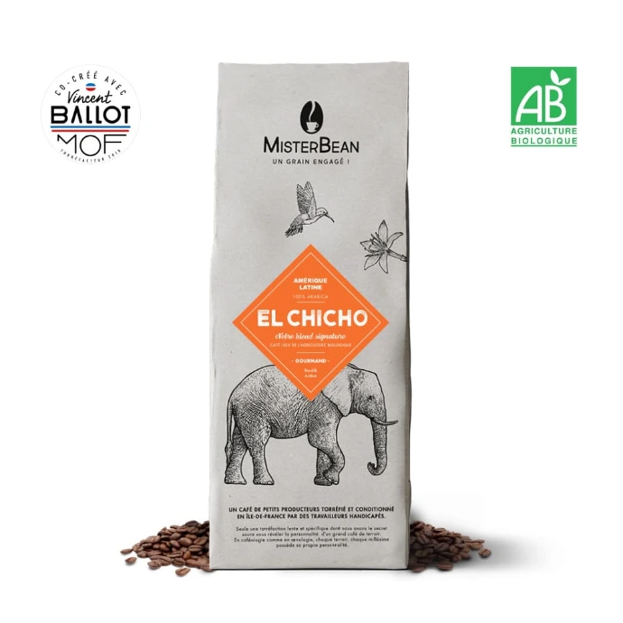café en grain el chicho bio de misterbean en format 1kg