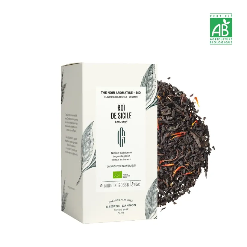 ROI DE SICILE - Thé noir earl grey - BIO - George Cannon (x20 sachets)