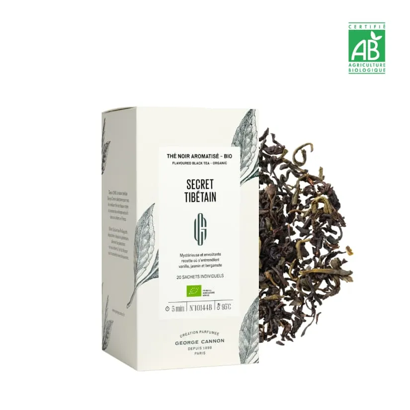 SECRET TIBETAIN - Thé noir et vert - BIO - George Cannon (x20 sachets)