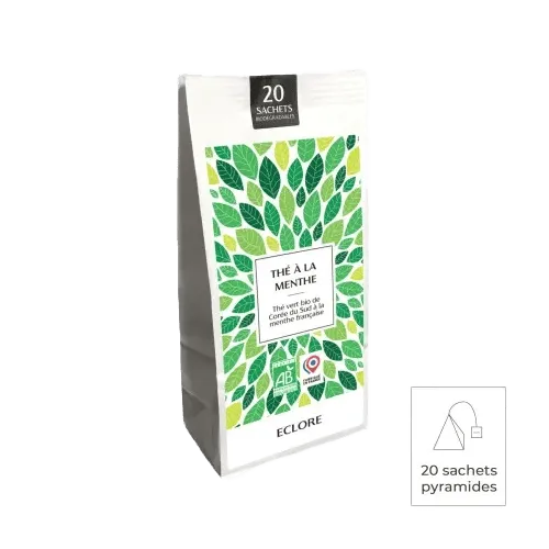 THE VERT A LA MENTHE - Thé vert - BIO - Eclore (x20 sachets)