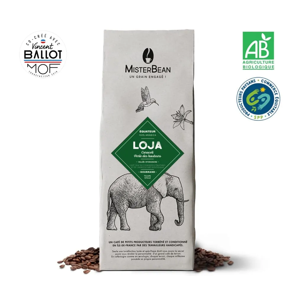 Loja ÉQUATEUR - Café en grain - BIO et Équitable (1kg)
