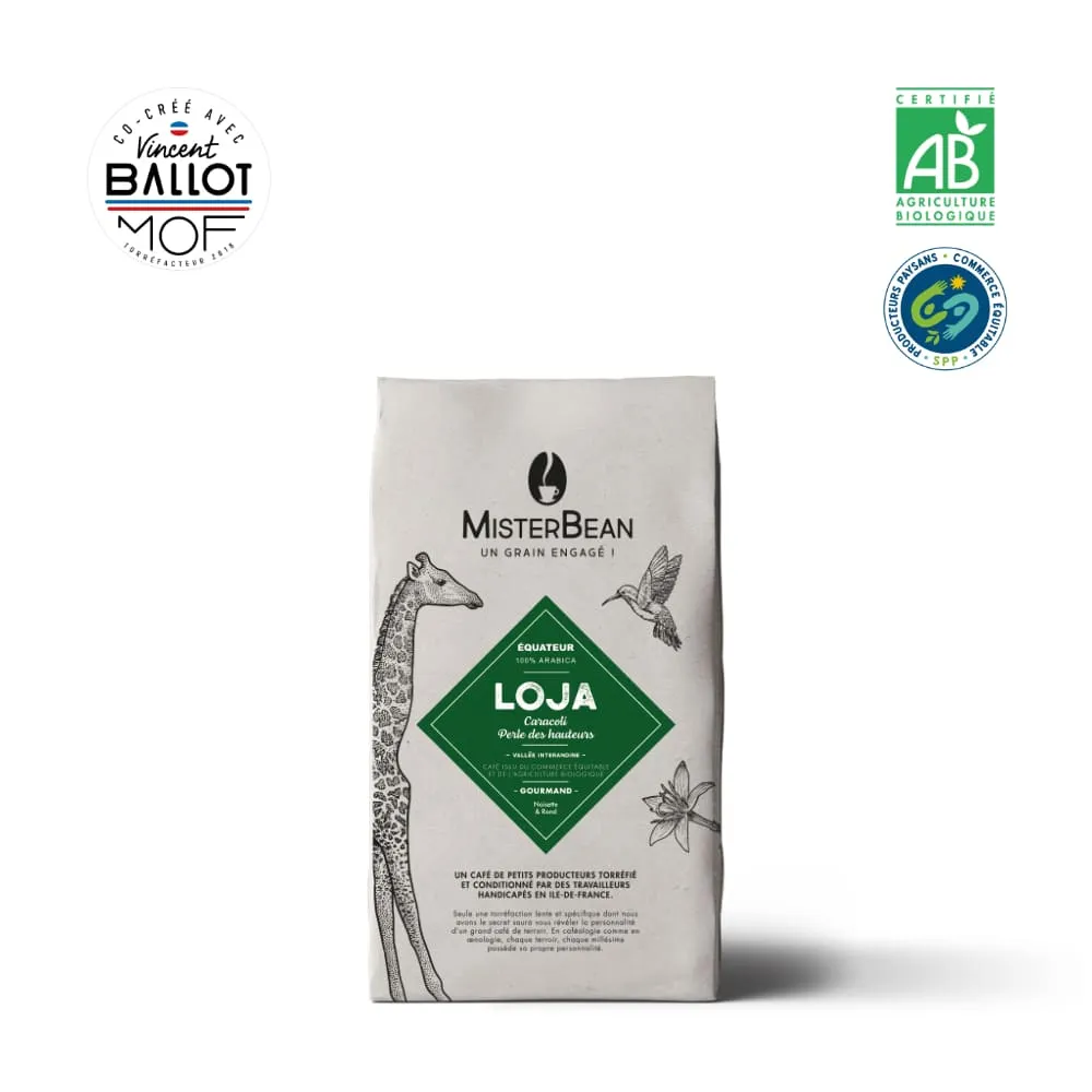 Loja - ÉQUATEUR - Café en grain - BIO et Équitable (500g)