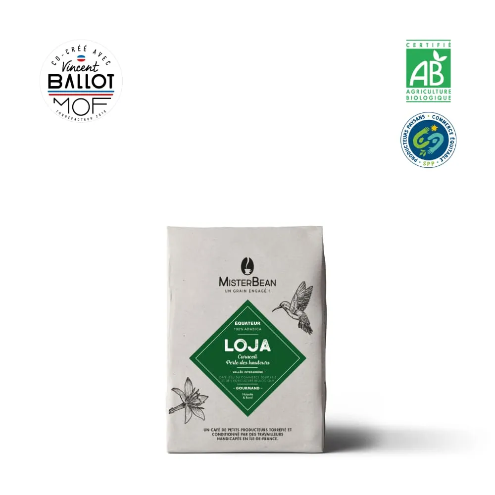 Loja - ÉQUATEUR - Café en grain - BIO et Équitable (250g)