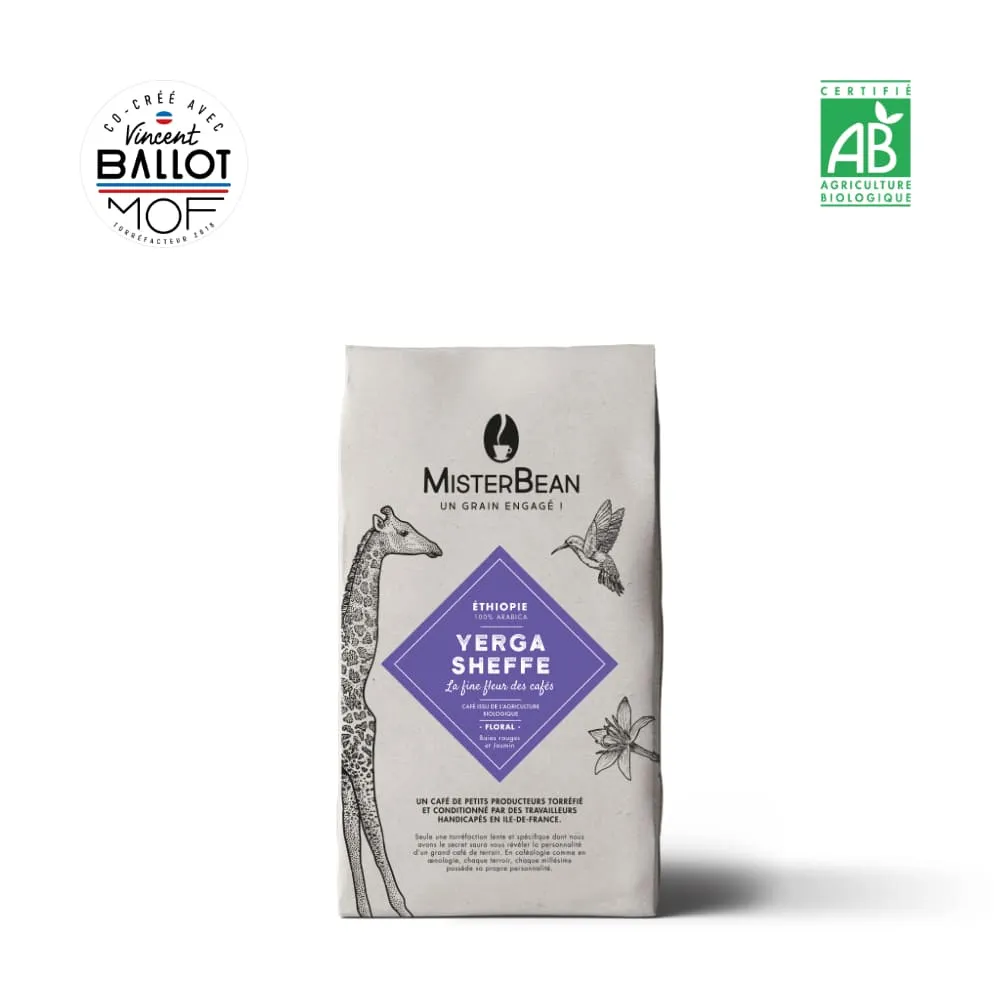 Yerga Sheffe - ÉTHIOPIE - Café en grain - BIO (500g)