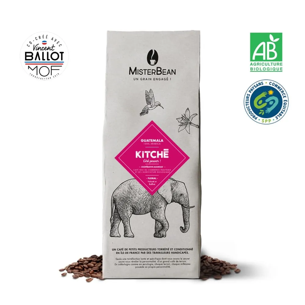 Kitché GUATEMALA - Café en grain - BIO et Équitable (1kg)