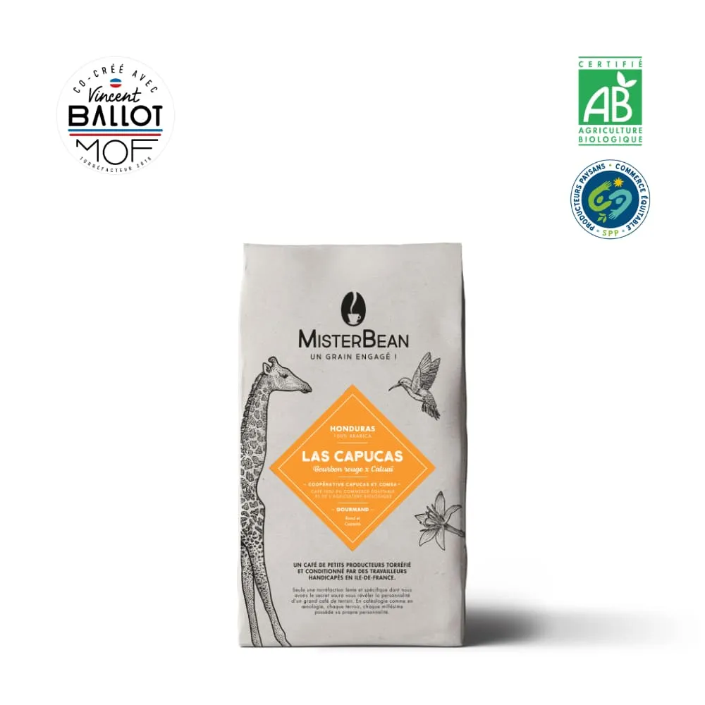 Las Capucas - HONDURAS - Café en grain - BIO et Équitable (500g)