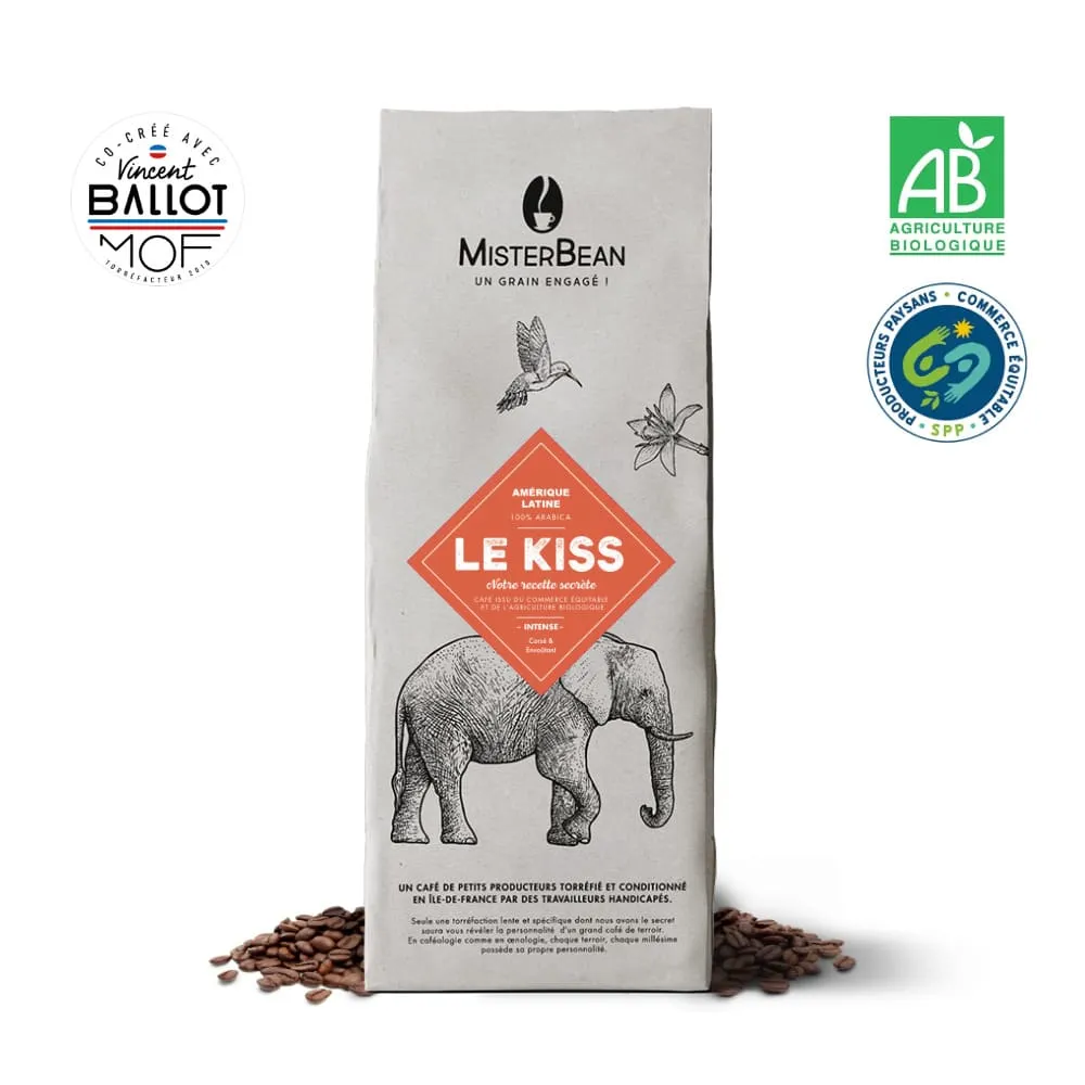 Le Kiss - AMÉRIQUE LATINE - Café en grain - BIO et Équitable (1kg)