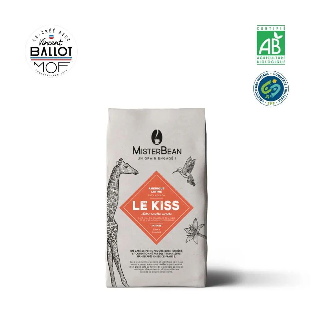 Le Kiss - AMÉRIQUE LATINE - Café en grain - BIO et Équitable (500g)