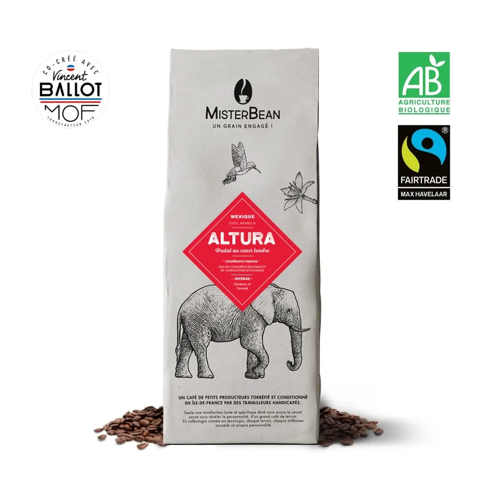 Altura - MEXIQUE - Café en grain - BIO et Équitable (1kg)
