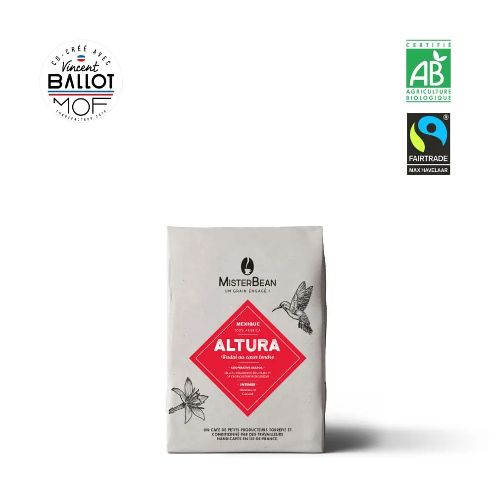 Altura - MEXIQUE - Café en grain - BIO et Équitable (250g)