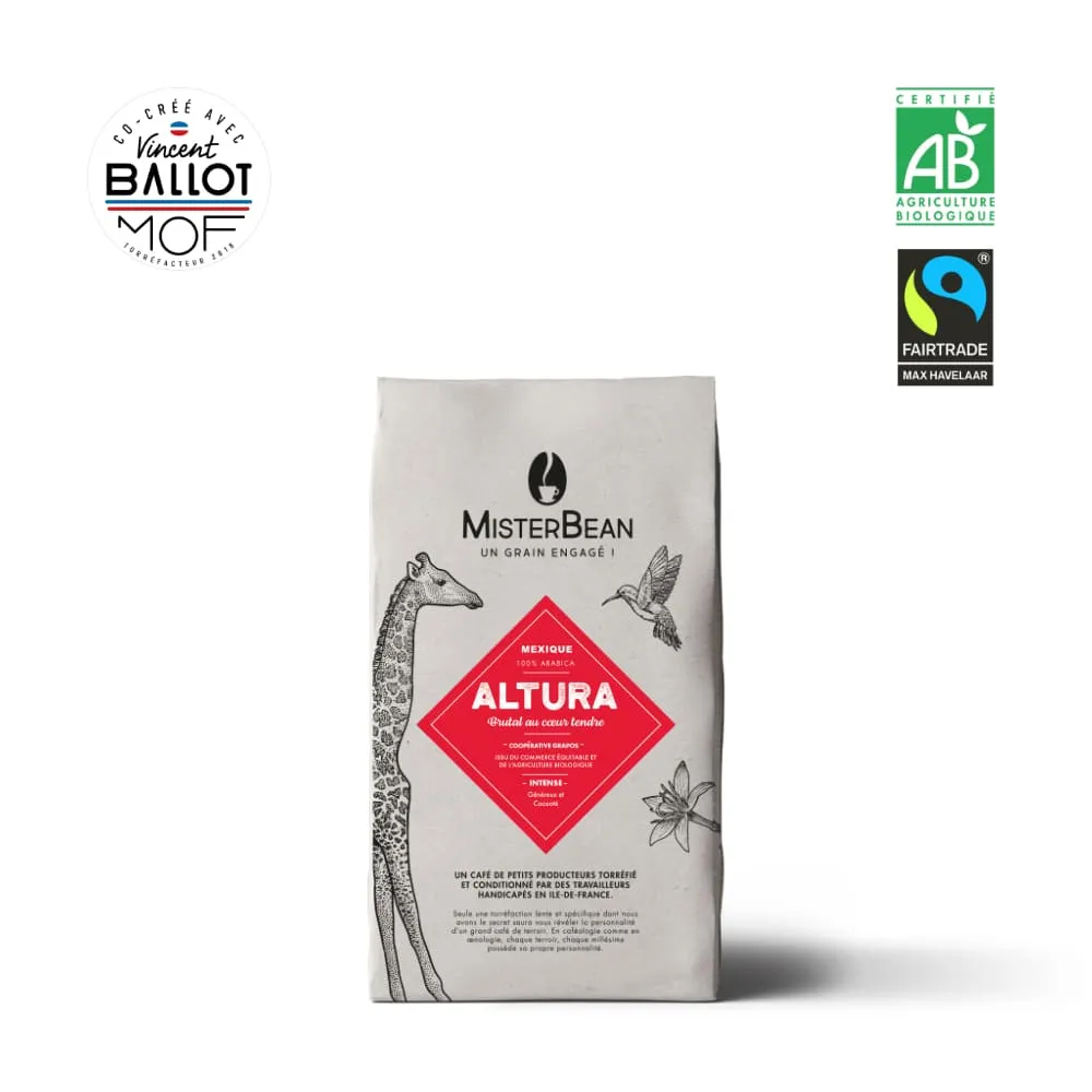 Altura - MEXIQUE - Café en grain - BIO et Équitable (500g)