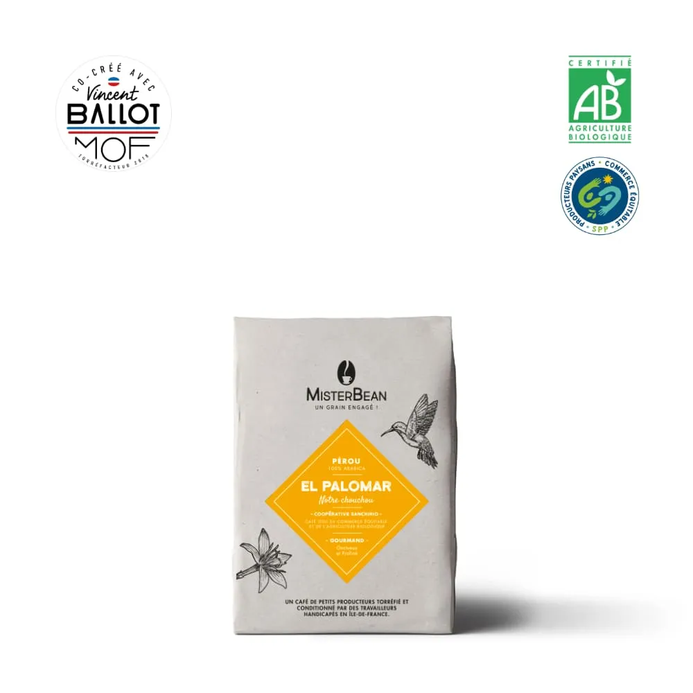 El Palomar - PÉROU - Café en grain - BIO et Équitable (250g)