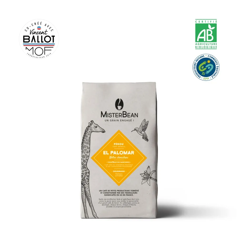 El Palomar - PÉROU - Café en grain - BIO et Équitable (500g)