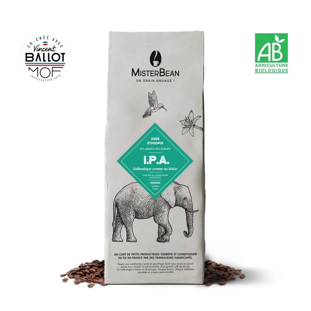 IPA - INDE & ÉTHIOPIE - Café en grain - BIO (1kg)